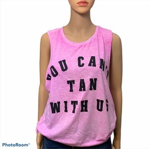 Victoria/'s Secret Pink Sleeveless Muscle Tank top beach summer pool gym S M nwt